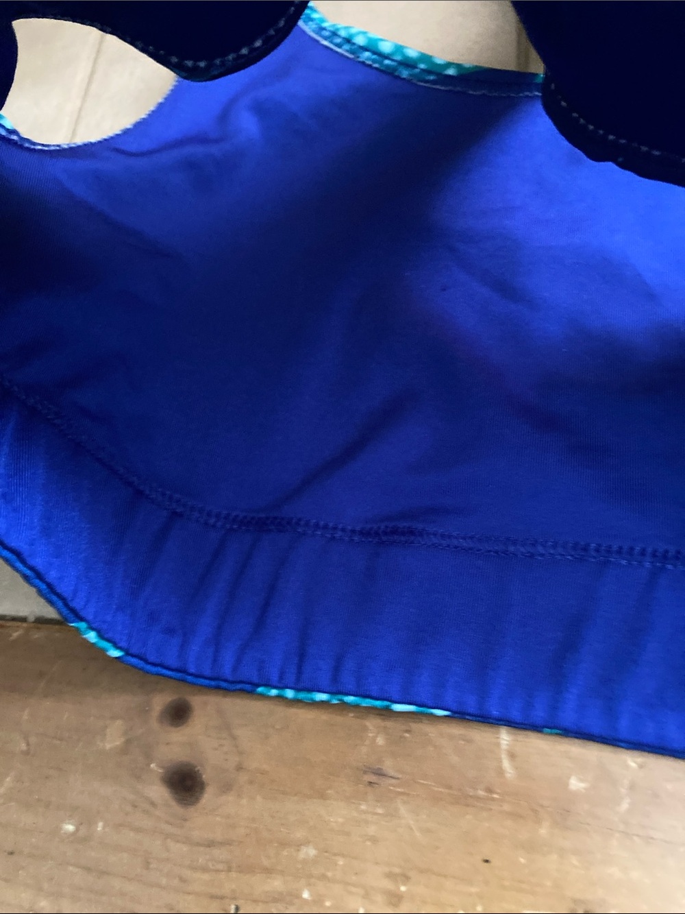 Blue‎ Patterned Racerback Sports Bra S - Picture 3 of 4